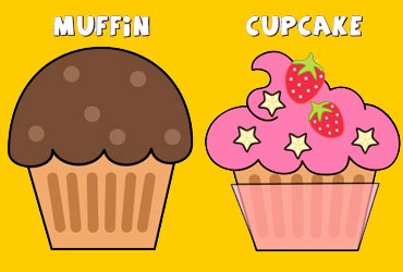 La diferencia entre muffin y cupcake